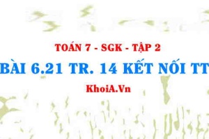 Bài 6.21 trang 14 Toán 7 Kết nối tri thức Tập 2